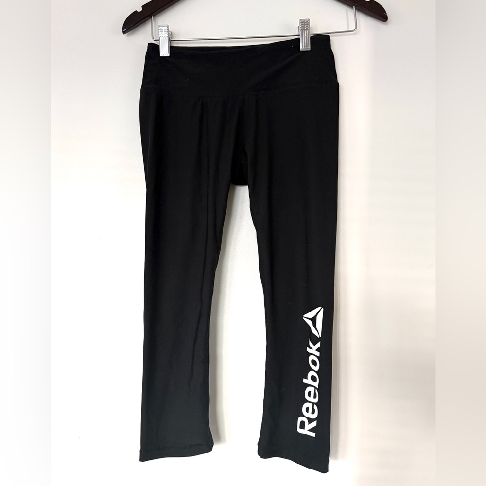 Reebock Black Cropped Yoga Pants